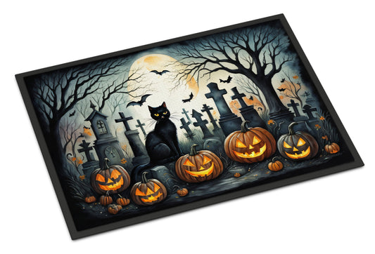 Black Cat Spooky Halloween Doormat - One Color / One Size - Home & Garden - Home Textile - Carpets & Rugs