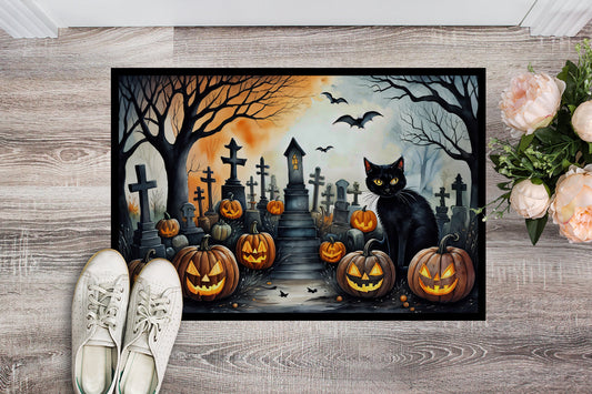 Black Cat Spooky Halloween Doormat - One Color / One Size - Home & Garden - Home Textile - Carpets & Rugs