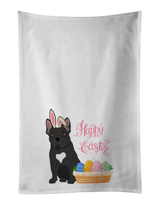 Black French Bulldog Easter Kitchen Towel Set of 2 - One Color / One Size - Home & Garden - Home Textile - Towels