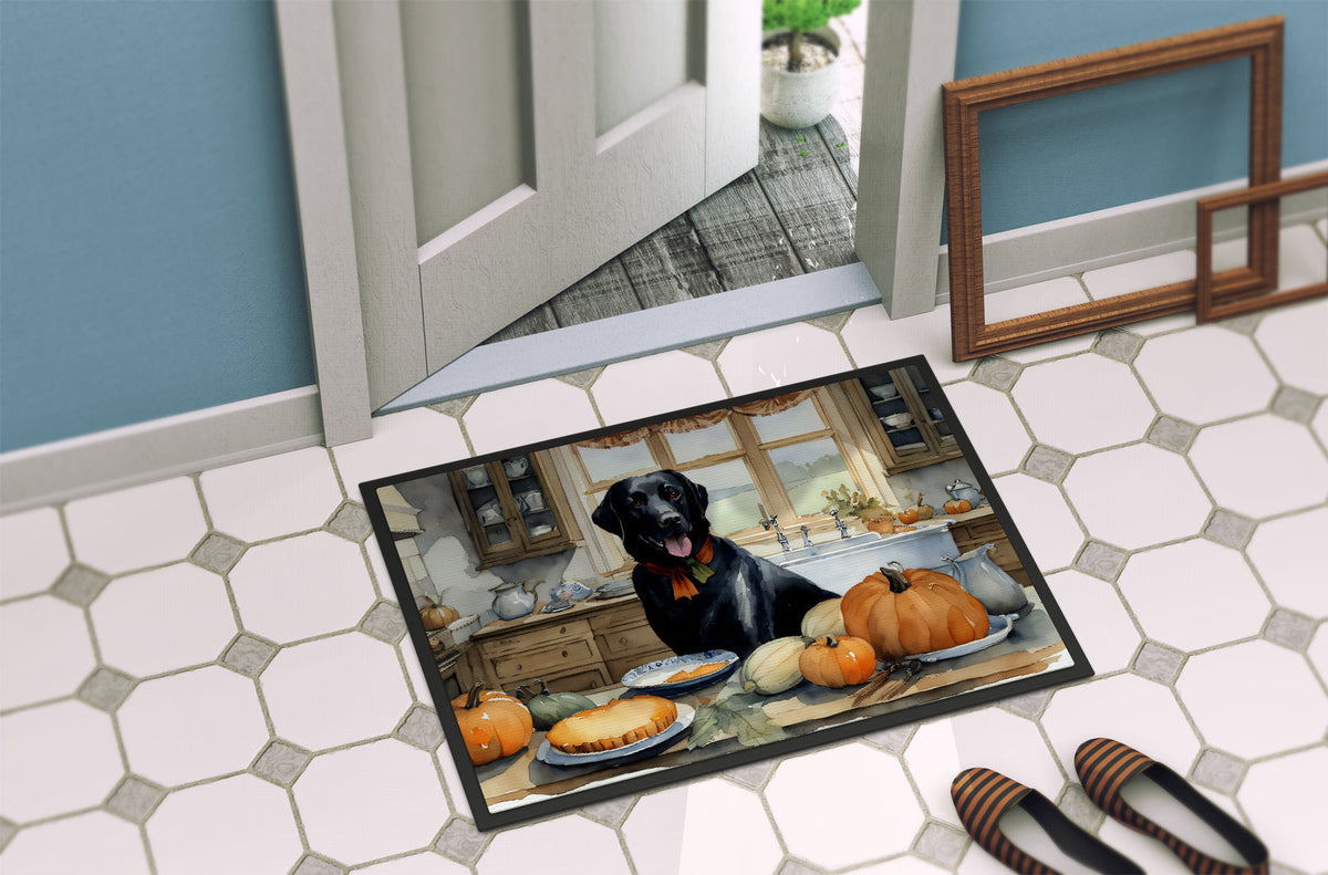 Black Lab Fall Kitchen Pumpkins Doormat - One Color / One Size - Home & Garden - Home Textile - Carpets & Rugs