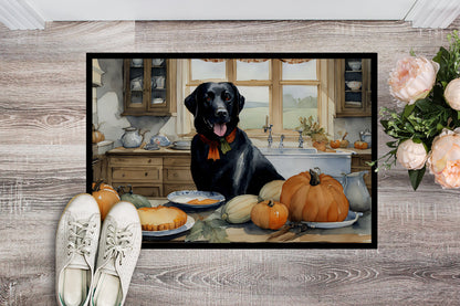 Black Lab Fall Kitchen Pumpkins Doormat - One Color / One Size - Home & Garden - Home Textile - Carpets & Rugs
