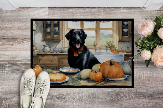 Black Lab Fall Kitchen Pumpkins Doormat - One Color / One Size - Home & Garden - Home Textile - Carpets & Rugs
