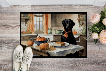 Black Lab Fall Kitchen Pumpkins Doormat - One Color / One Size - Home & Garden - Home Textile - Carpets & Rugs