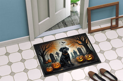 Black Labrador Retriever Spooky Halloween Doormat - One Color / One Size - Home & Garden - Home Textile - Carpets & Rugs