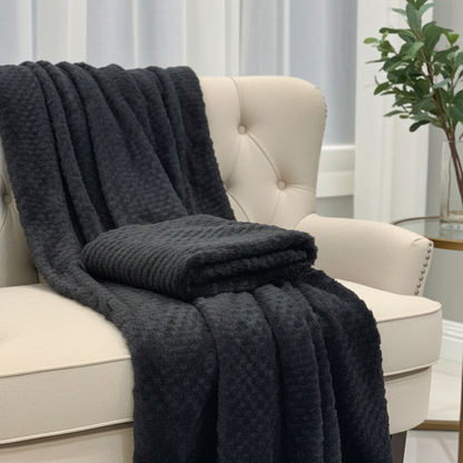 Black Mink Faux Fur Luxury Throw Blanket - Home & Garden - Home Textile - Bedding