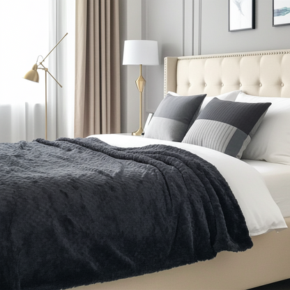 Black Mink Faux Fur Luxury Throw Blanket - Home & Garden - Home Textile - Bedding