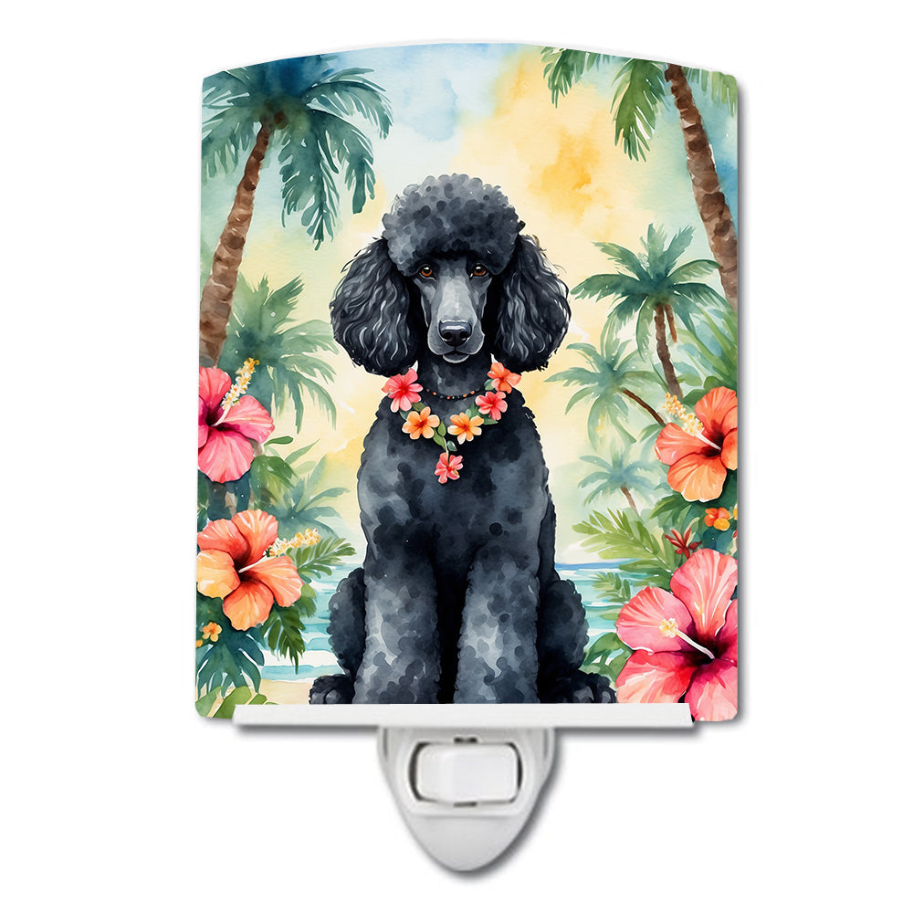 Black Poodle Luau Ceramic Night Light - One Color / One Size - Home & Garden - Home Improvement - Lights & Lighting