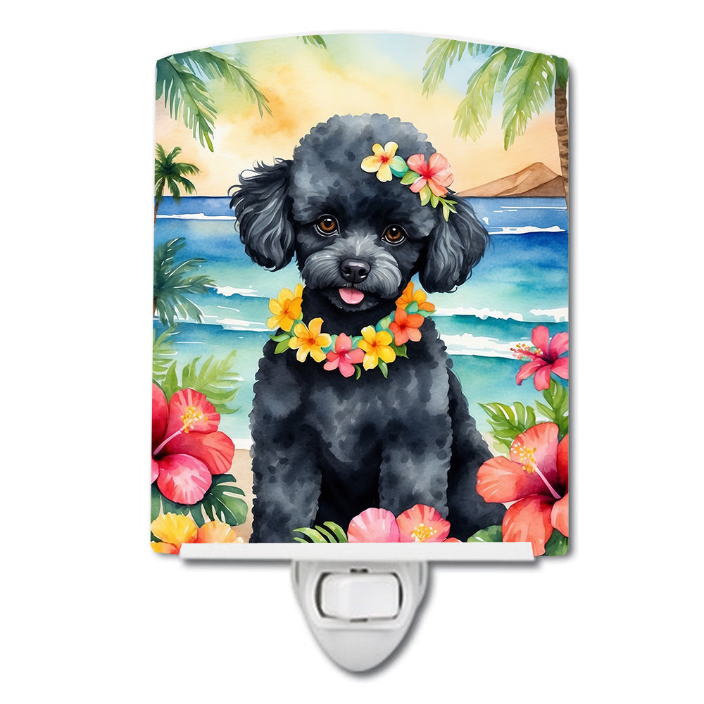 Black Poodle Luau Ceramic Night Light - One Color / One Size - Home & Garden - Home Improvement - Lights & Lighting