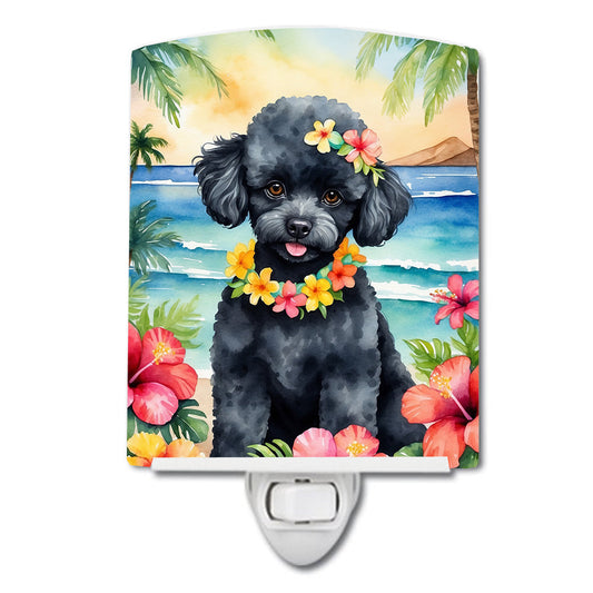 Black Poodle Luau Ceramic Night Light - One Color / One Size - Home & Garden - Home Improvement - Lights & Lighting