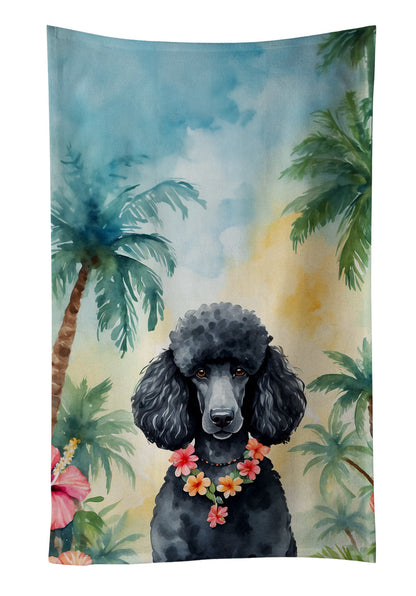 Black Poodle Luau Kitchen Towel - One Color / One Size - Home & Garden - Home Textile - Towels