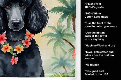Black Poodle Luau Kitchen Towel - One Color / One Size - Home & Garden - Home Textile - Towels