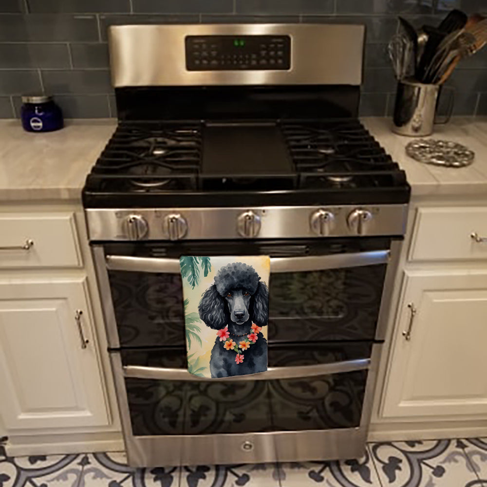 Black Poodle Luau Kitchen Towel - One Color / One Size - Home & Garden - Home Textile - Towels