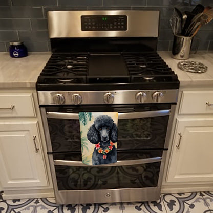 Black Poodle Luau Kitchen Towel - One Color / One Size - Home & Garden - Home Textile - Towels