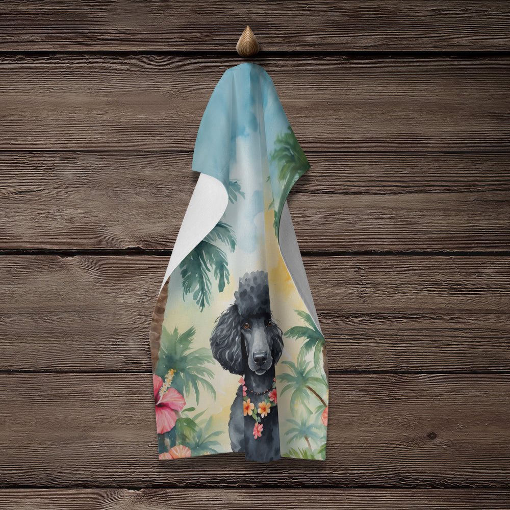 Black Poodle Luau Kitchen Towel - One Color / One Size - Home & Garden - Home Textile - Towels