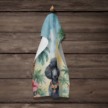 Black Poodle Luau Kitchen Towel - One Color / One Size - Home & Garden - Home Textile - Towels