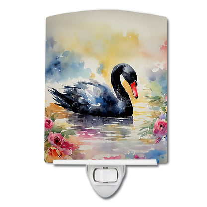 Black Swan Ceramic Night Light - One Color / One Size - Home & Garden - Home Improvement - Lights & Lighting - Night