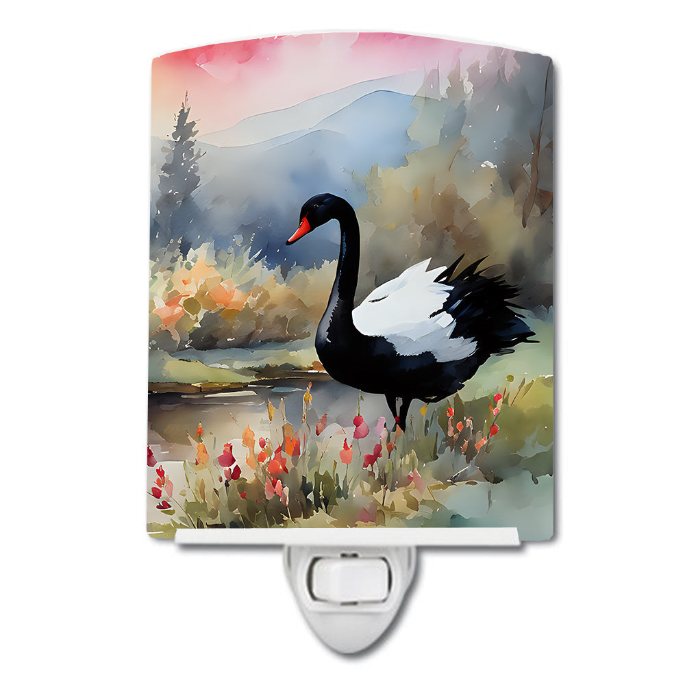 Black Swan Ceramic Night Light - One Color / One Size - Home & Garden - Home Improvement - Lights & Lighting - Night