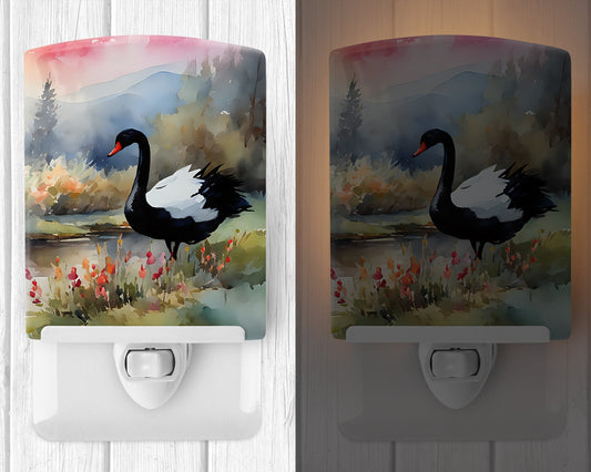 Black Swan Ceramic Night Light - One Color / One Size - Home & Garden - Home Improvement - Lights & Lighting - Night
