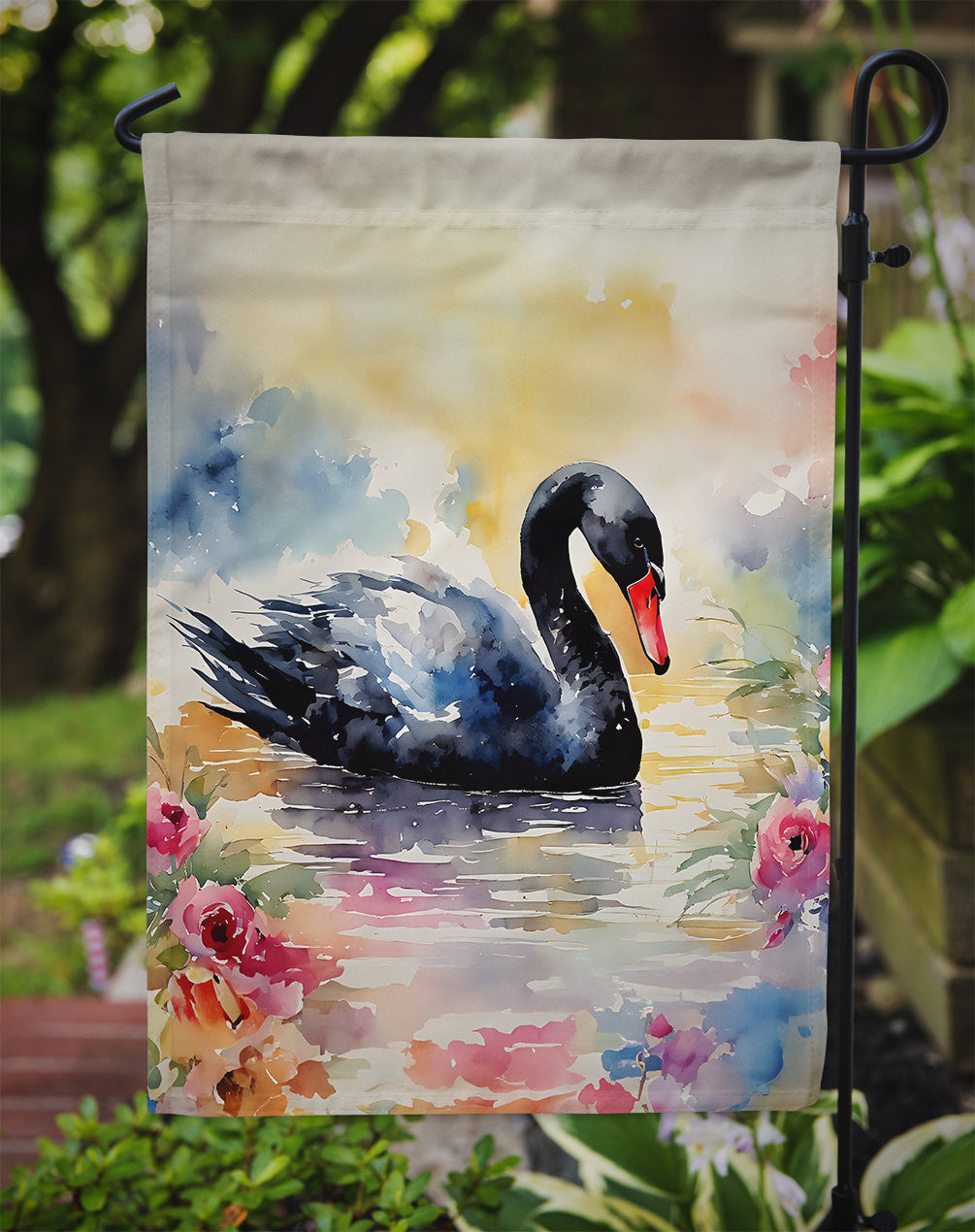 Black Swan Garden Flag - One Color / One Size - Home & Garden - Home Decor - Flags Banners & Accessories