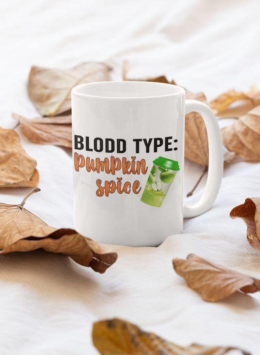 Blood Type Pumpkin Mug - One Color / One Size - Home & Garden - Kitchen Dining & Bar - Coffeeware