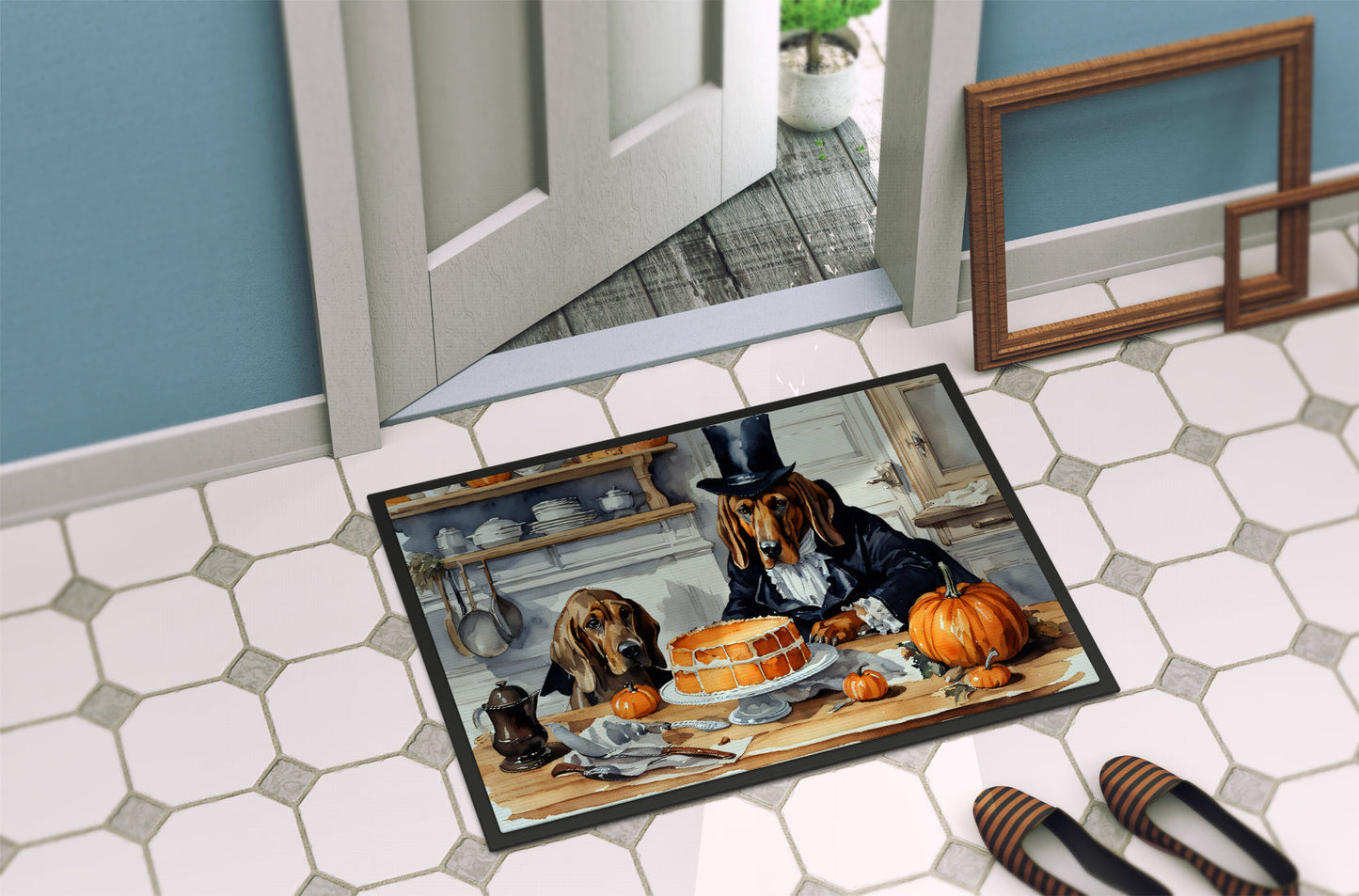 Bloodhound Fall Kitchen Pumpkins Doormat - One Color / One Size - Home & Garden - Home Textile - Carpets & Rugs