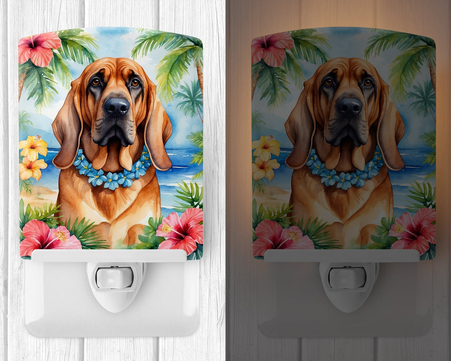 Bloodhound Luau Ceramic Night Light - One Color / One Size - Home & Garden - Home Improvement - Lights & Lighting