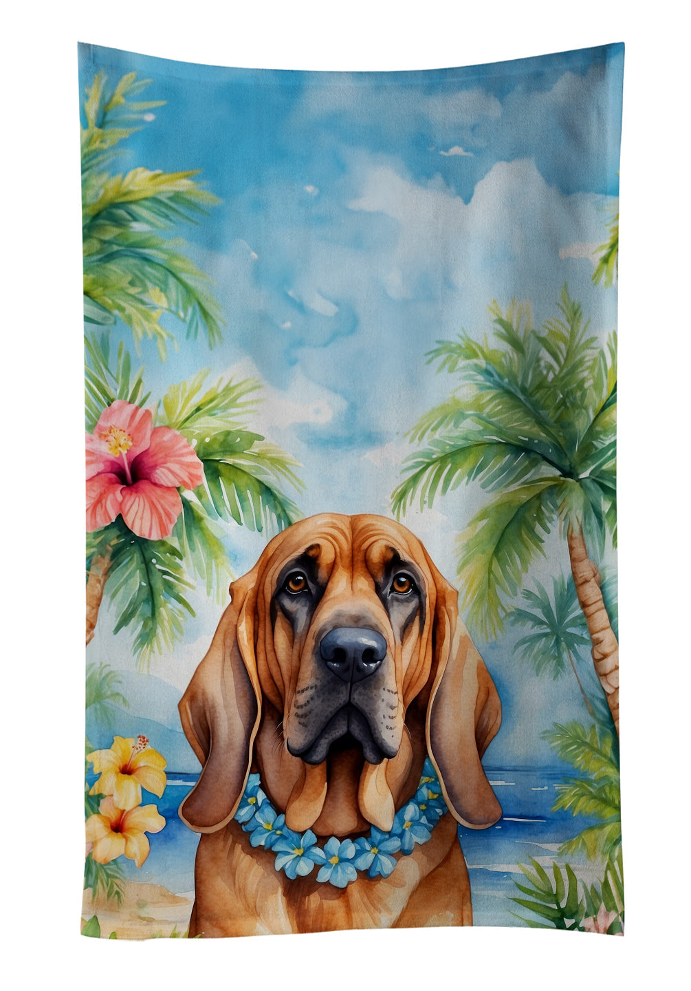 Bloodhound Luau Kitchen Towel - One Color / One Size - Home & Garden - Home Textile - Towels
