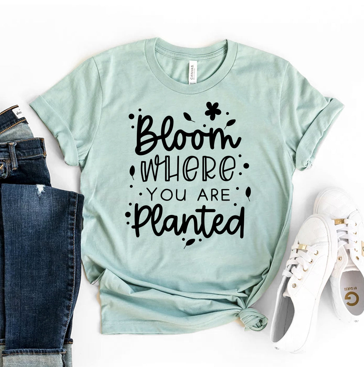Bloom Where You Are Planted T-Shirt - Women’s Fashion - Women’s Clothing - Tops & Tees - T-Shirts