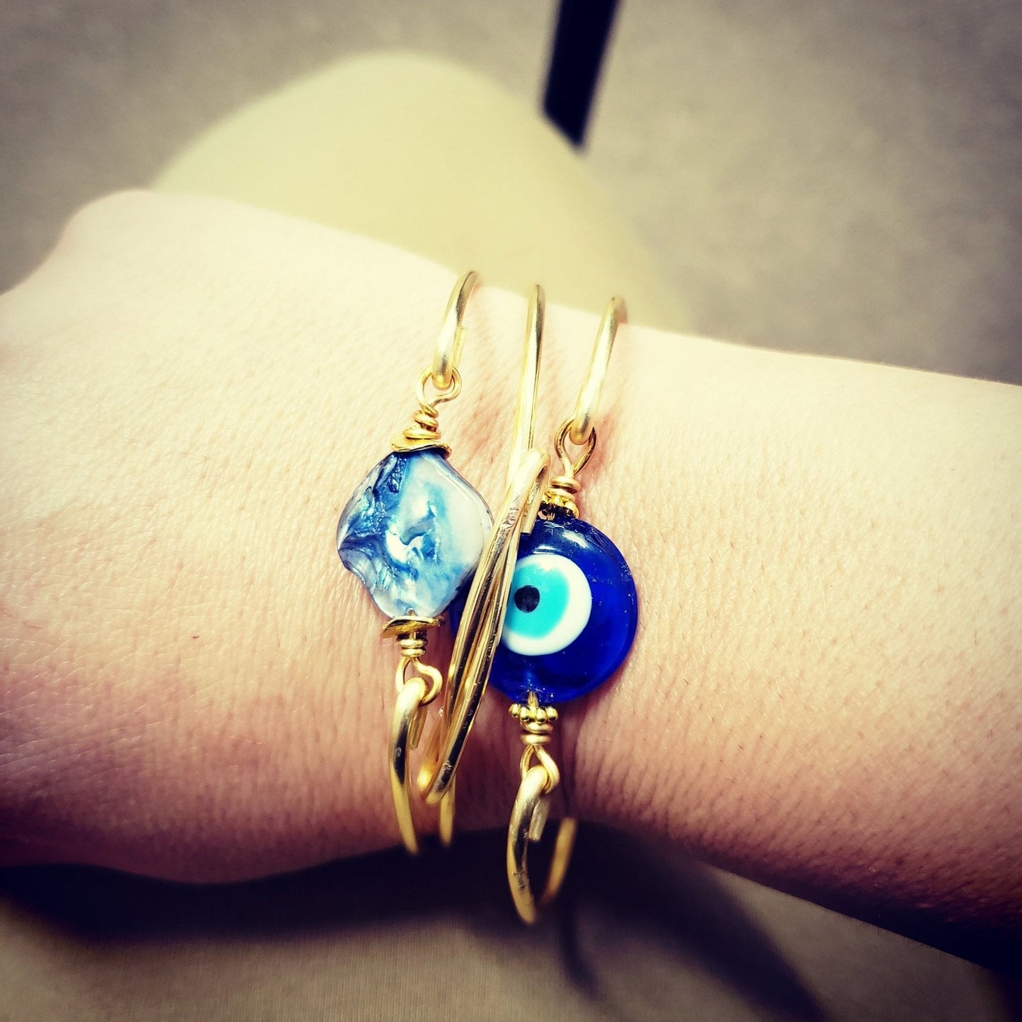 Blue Eye Bangle - One Color / One Size - Jewelry & Accessories - Bracelets & Bangles