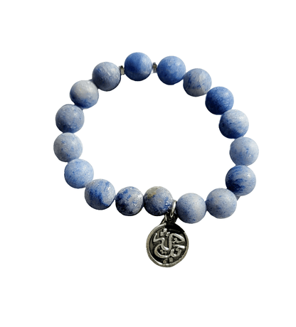 Blue Gemstone Bracelets - Blue Aventurine w/Silver - Jewelry & Accessories - Bracelets & Bangles - Strand Bracelets