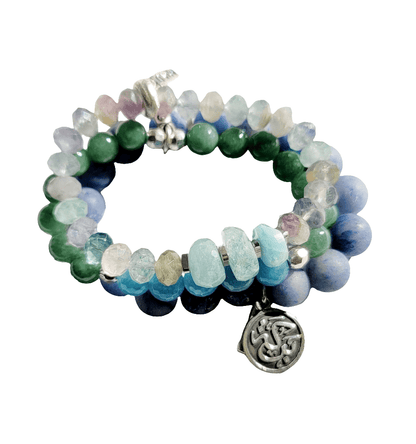 Blue Gemstone Bracelets - Set of 3 - All Bracelets - Jewelry & Accessories - Bracelets & Bangles - Strand Bracelets