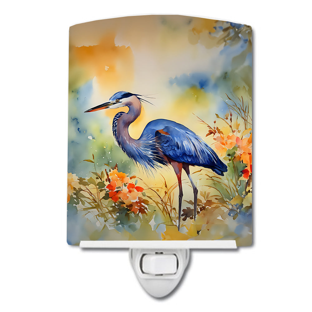 Blue Heron Ceramic Night Light - One Color / One Size - Home & Garden - Home Improvement - Lights & Lighting - Night