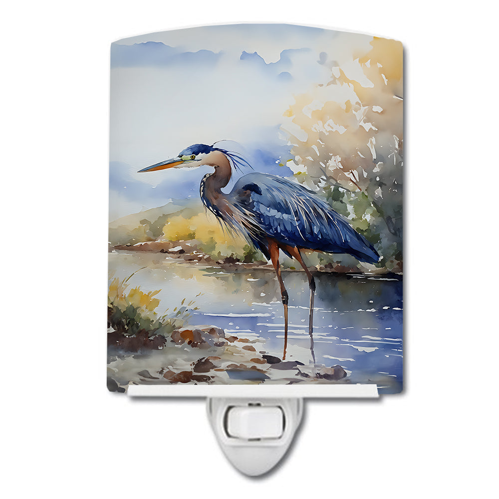 Blue Heron Ceramic Night Light - One Color / One Size - Home & Garden - Home Improvement - Lights & Lighting - Night