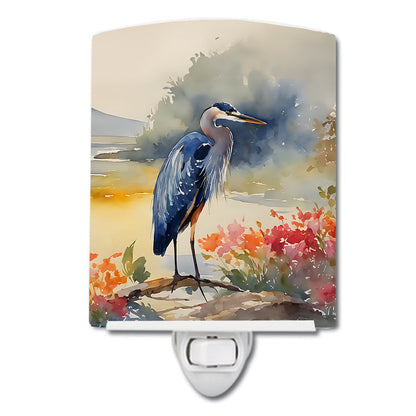 Blue Heron Ceramic Night Light - One Color / One Size - Home & Garden - Home Improvement - Lights & Lighting - Night