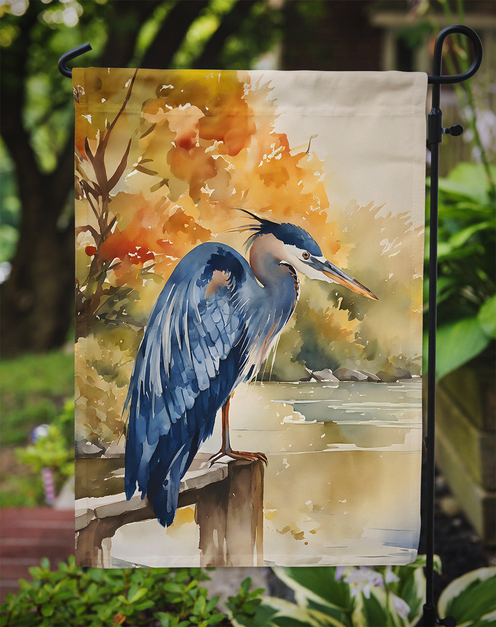 Blue Heron Garden Flag - One Color / One Size - Home & Garden - Home Decor - Flags Banners & Accessories