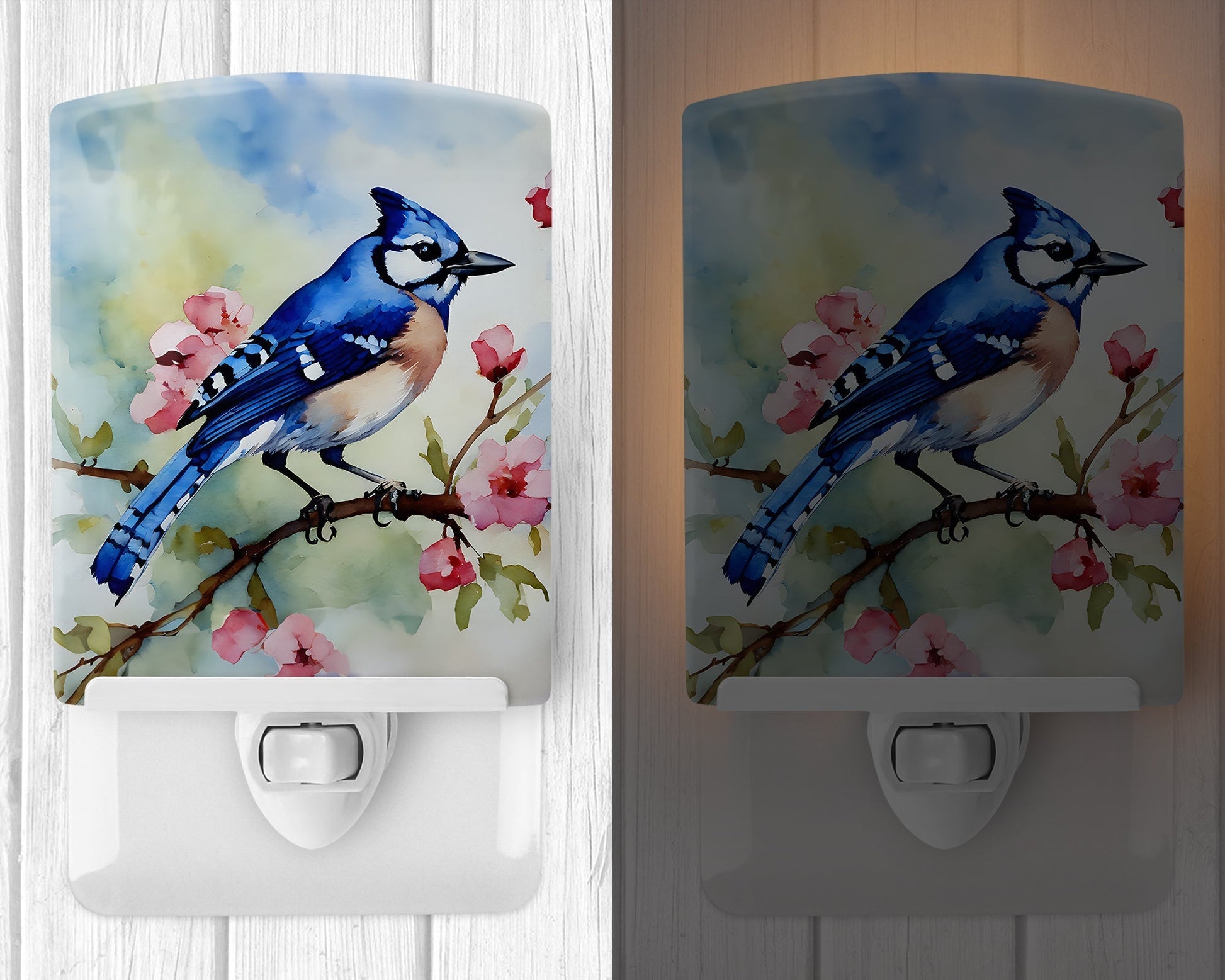 Blue Jay Ceramic Night Light - One Color / One Size - Home & Garden - Home Improvement - Lights & Lighting - Night