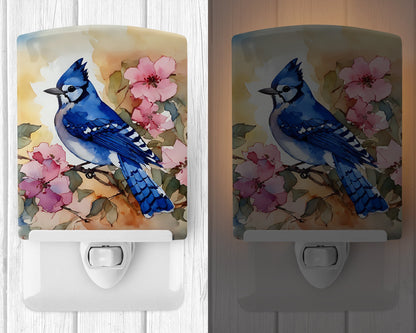 Blue Jay Ceramic Night Light - One Color / One Size - Home & Garden - Home Improvement - Lights & Lighting - Night