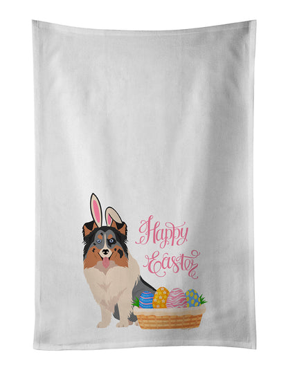 Blue Merle Sheltie Easter Kitchen Towel Set of 2 - One Color / One Size - Home & Garden - Home Textile - Towels