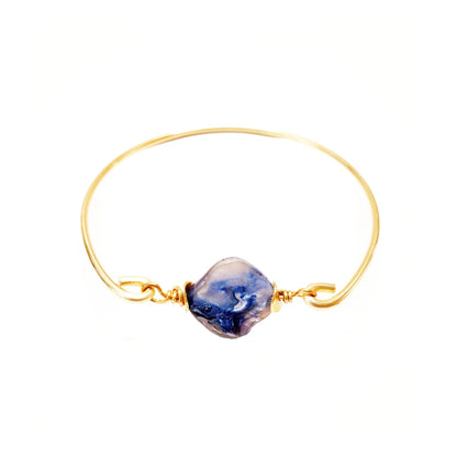Blue Pearl Bangle - One Color / One Size - Jewelry & Accessories - Bracelets & Bangles