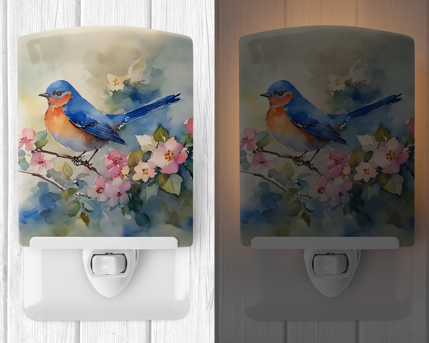 Bluebird Ceramic Night Light - One Color / One Size - Home & Garden - Home Improvement - Lights & Lighting - Night