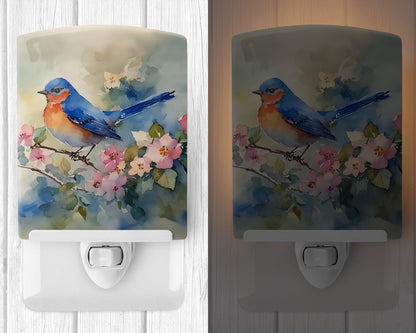 Bluebird Ceramic Night Light - One Color / One Size - Home & Garden - Home Improvement - Lights & Lighting - Night