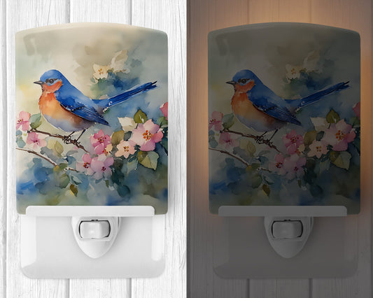 Bluebird Ceramic Night Light - One Color / One Size - Home & Garden - Home Improvement - Lights & Lighting - Night