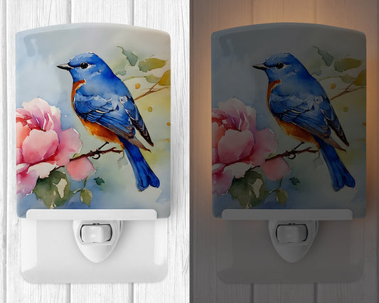 Bluebird Ceramic Night Light - One Color / One Size - Home & Garden - Home Improvement - Lights & Lighting - Night