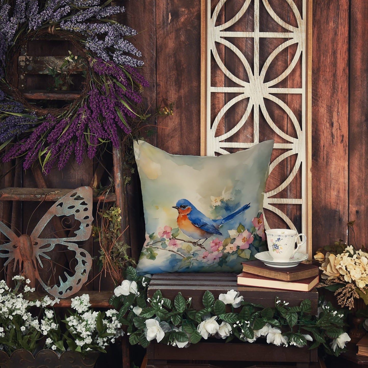 Bluebird Throw Pillow - One Color / One Size - Home & Garden - Home Textile - Pillows