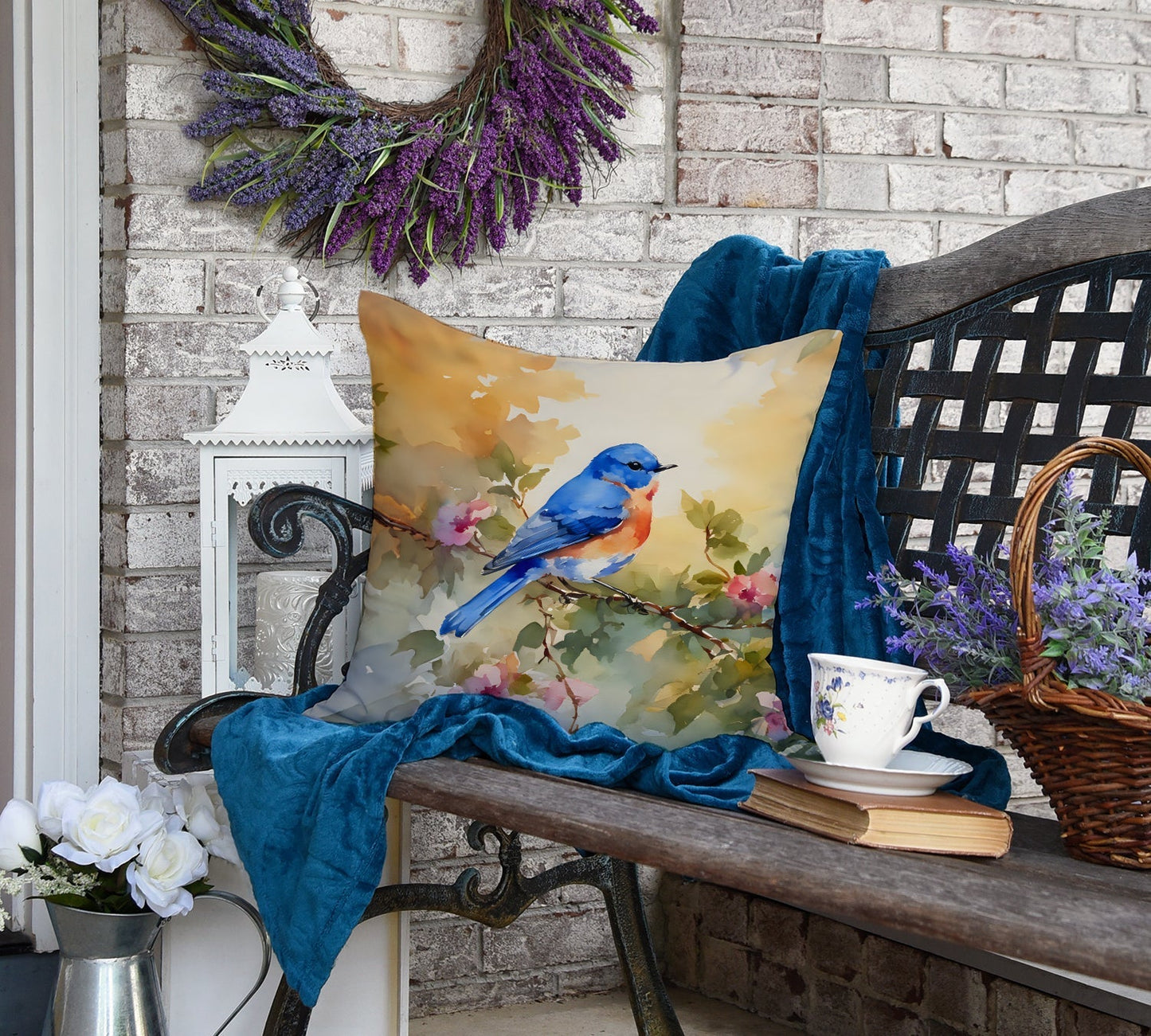 Bluebird Throw Pillow - One Color / One Size - Home & Garden - Home Textile - Pillows