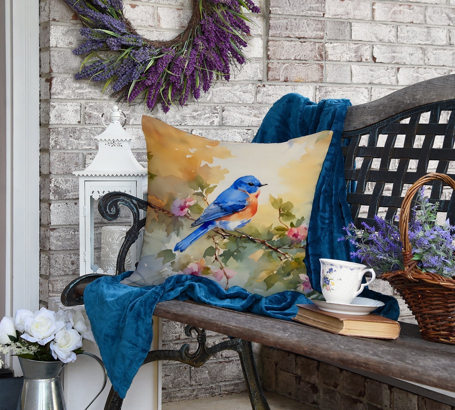 Bluebird Throw Pillow - One Color / One Size - Home & Garden - Home Textile - Pillows