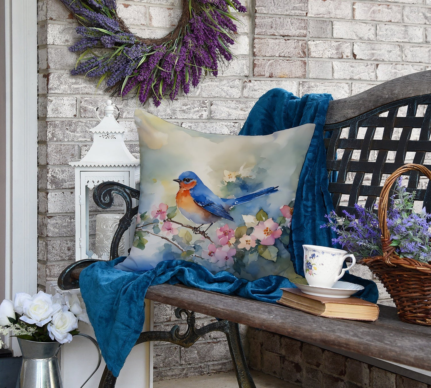 Bluebird Throw Pillow - One Color / One Size - Home & Garden - Home Textile - Pillows