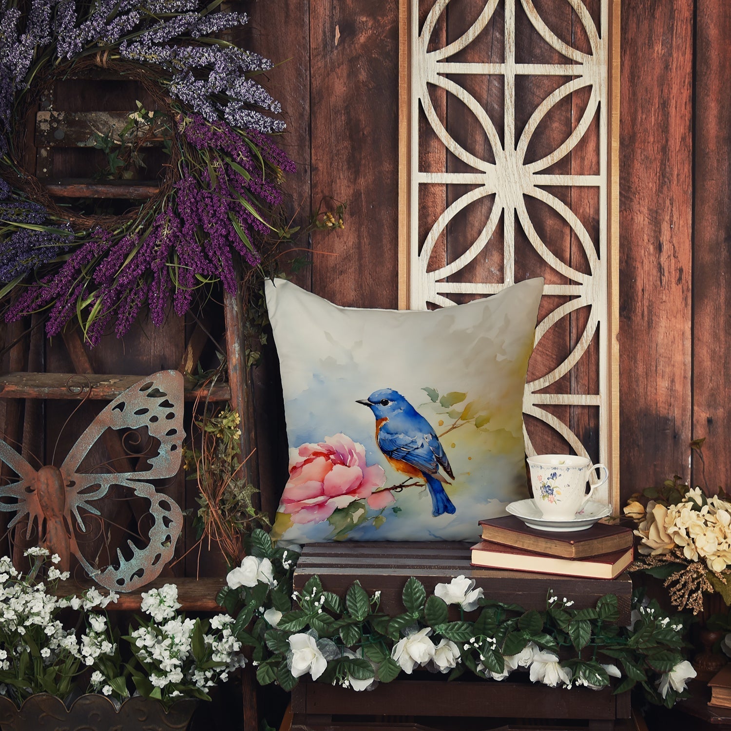Bluebird Throw Pillow - One Color / One Size - Home & Garden - Home Textile - Pillows