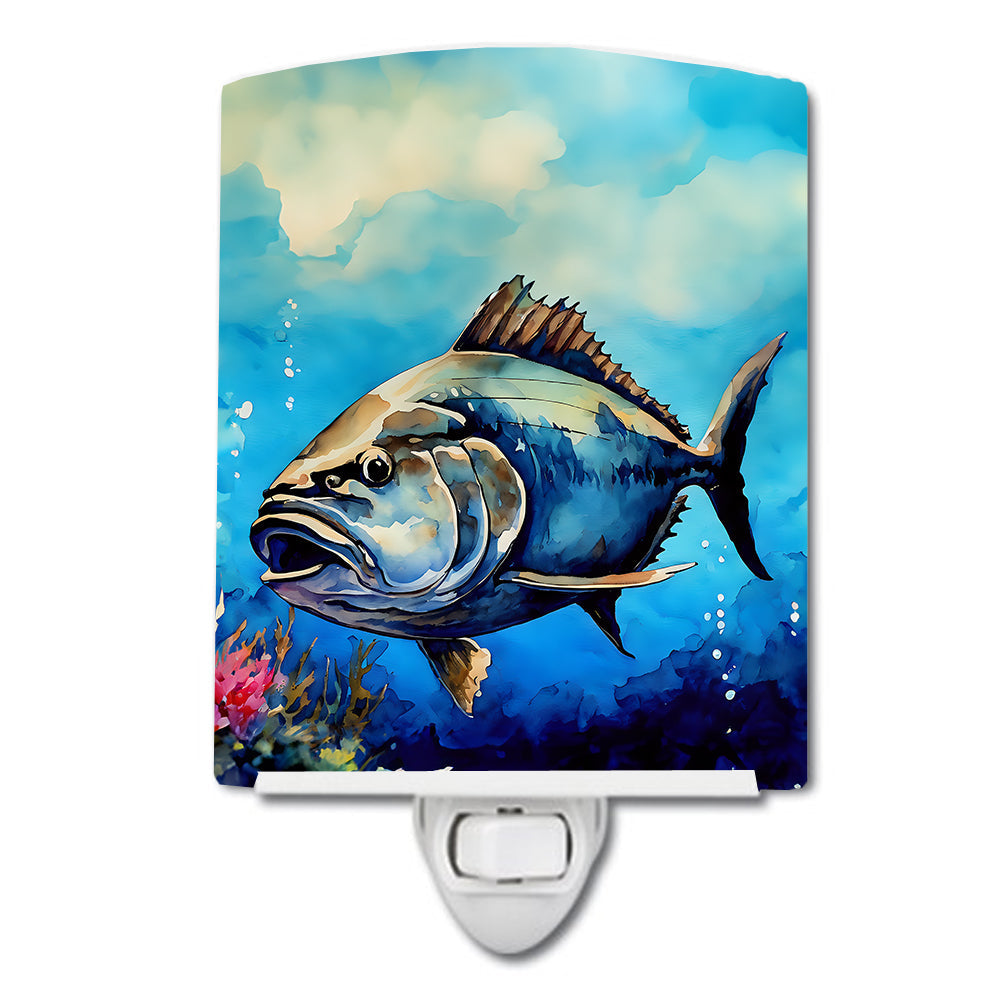 Bluefin Tuna Ceramic Night Light - One Color / One Size - Home & Garden - Home Improvement - Lights & Lighting - Night