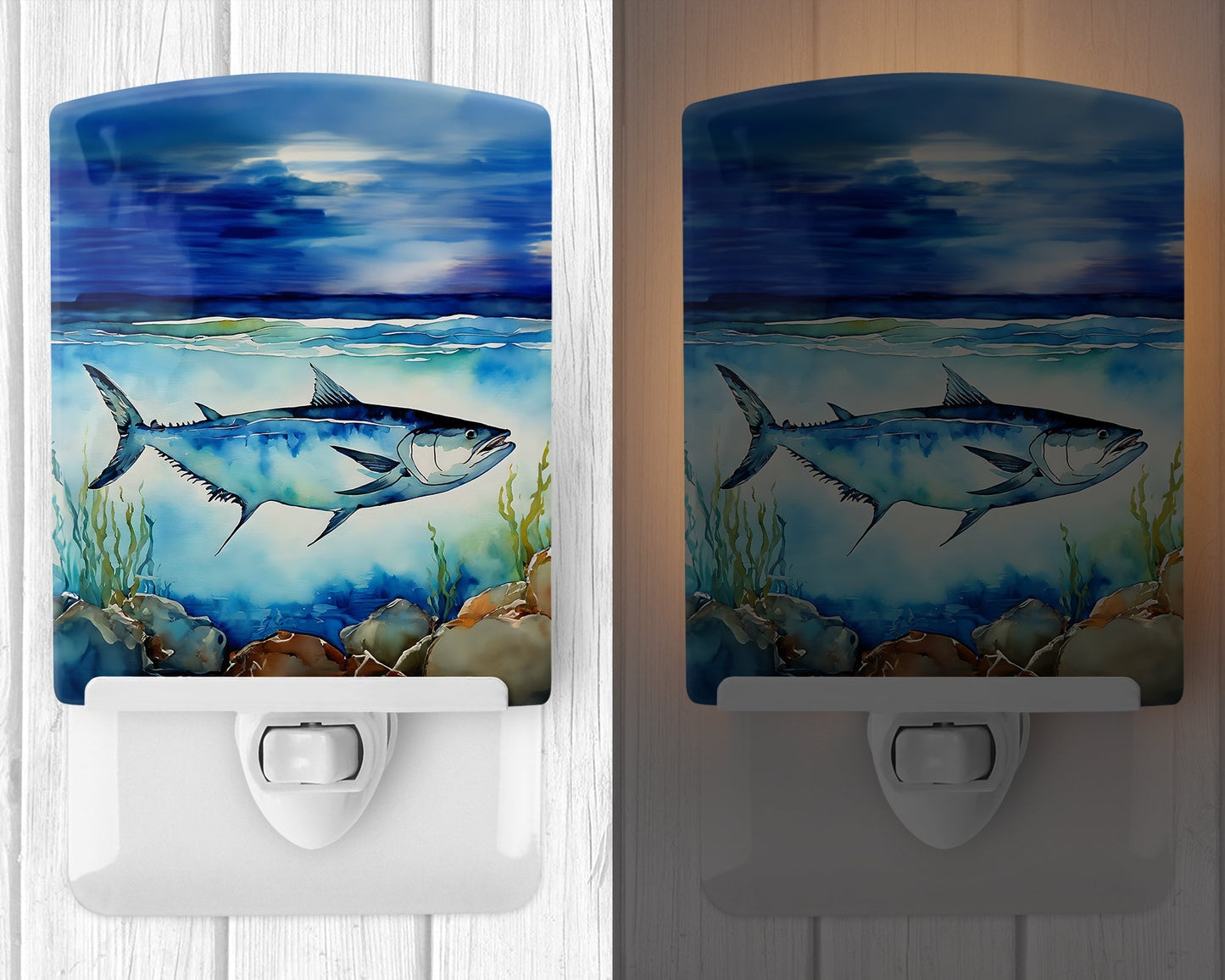 Bluefin Tuna Ceramic Night Light - One Color / One Size - Home & Garden - Home Improvement - Lights & Lighting - Night